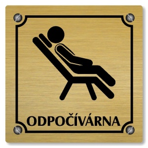 Odpočívárna, 80x80mm, zlatá, Kansas